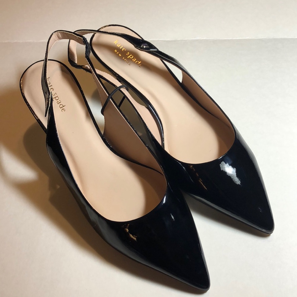 Kate Spade Patent Leather Black Heels. NWOT